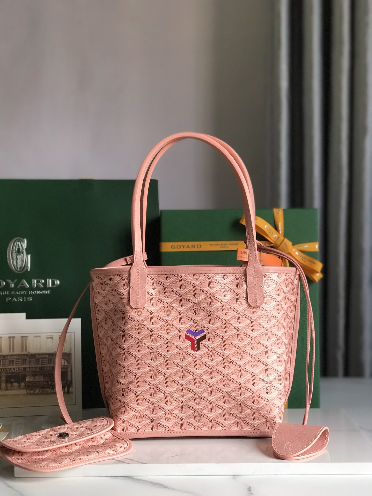 Anjou Mini Reversible Tote Bag In Pink